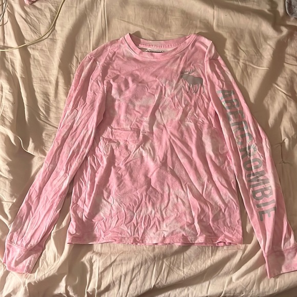 Abercrombie long sleeve tie dye pink/white - Picture 1 of 4